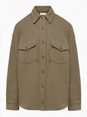 Aritzia Azure Skies Busy Shirt Jacket - Shitake Size Small